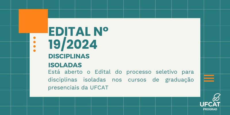Edital nº 19/2024 - Disciplinas Isoladas