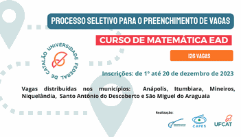 Lançado o Edital do Processo Seletivo para preenchimento de vagas do curso de Matemática EAD 2024