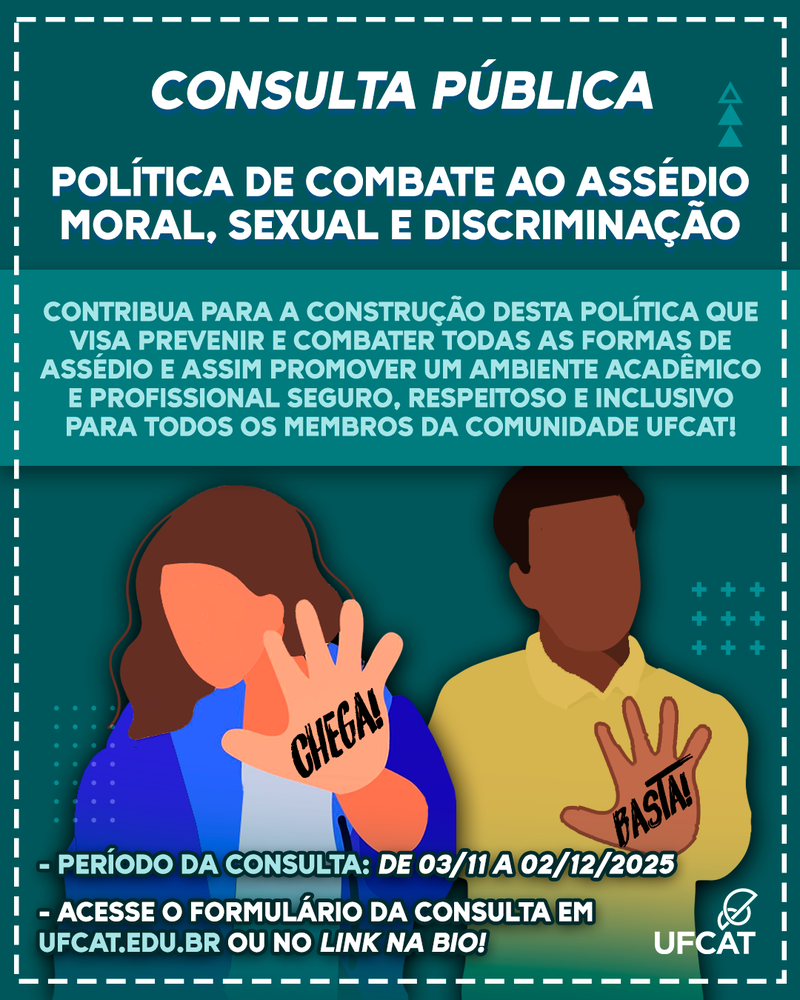Aberta consulta pública da proposta de Política de Combate ao assédio moral, sexual e discriminação