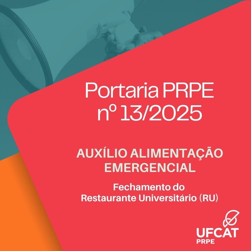 Auxílio Alimentação Emergencial - Fechamento do RU