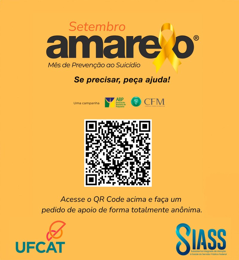 Campanha Setembro Amarelo - Se precisar, peça ajuda!