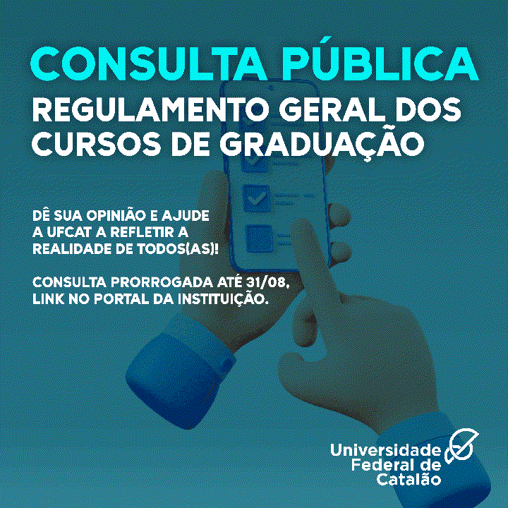 Consulta Pública do RGCG da UFCAT prorrogada!