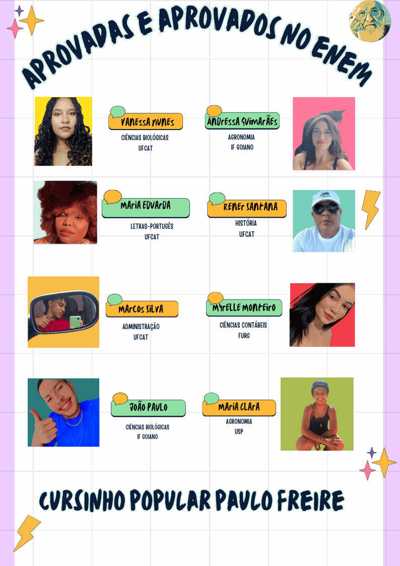 Projeto de extensão Cursinho Popular Paulo Freire aprova estudantes no SiSU