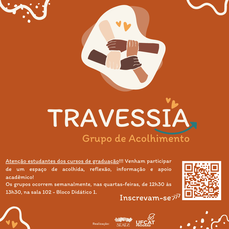 Grupo de Acolhimento TRAVESSIA, destinado a estudantes de graduação, está de volta
